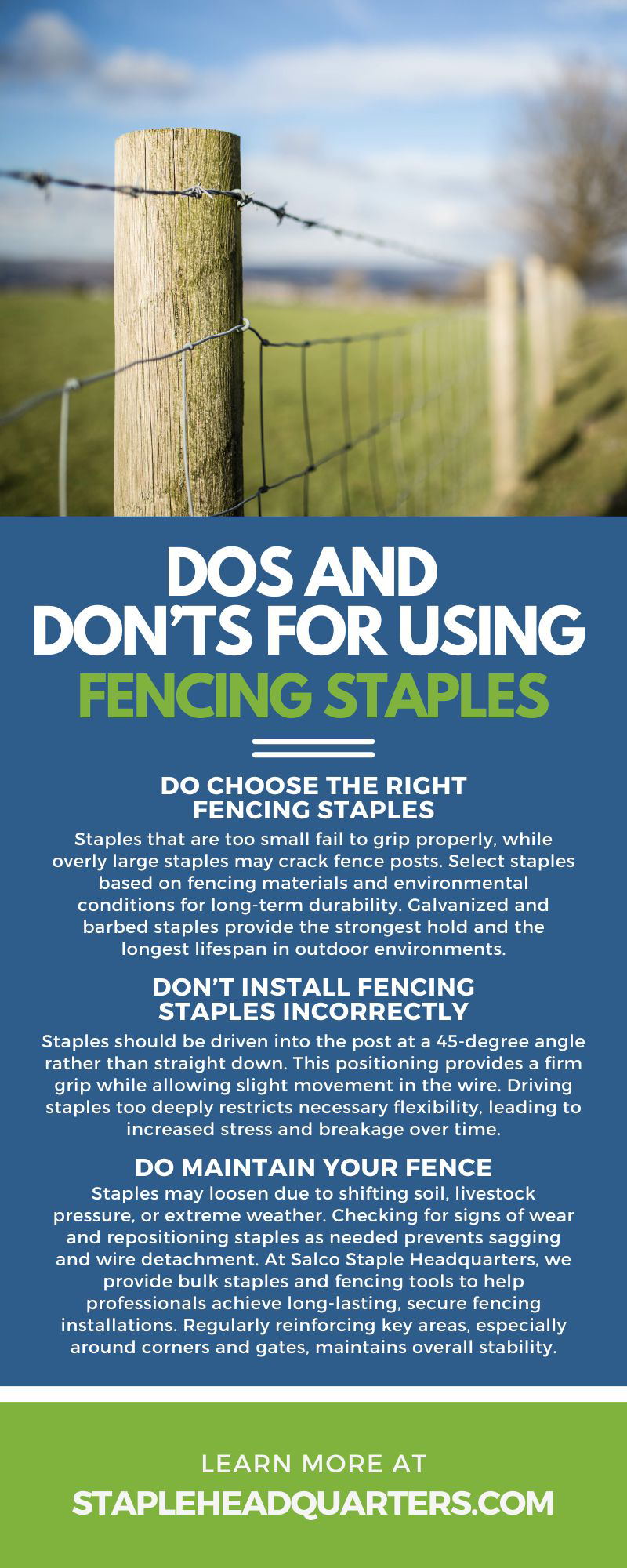 Dos and Don’ts for Using Fencing Staples